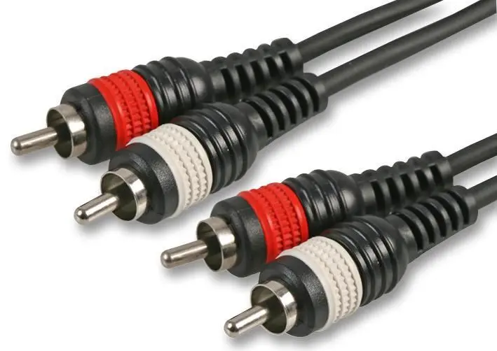 Pulse Cabo Áudio Macho-Macho 2x RCA, 1.2m, Preto