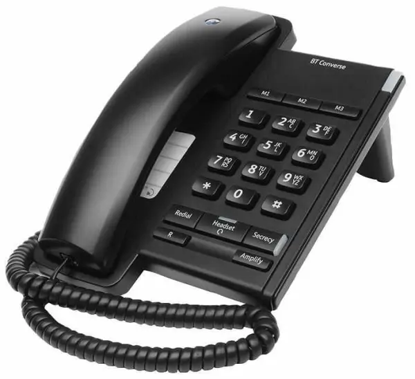 BT Converse 2100 Office Phone, Black