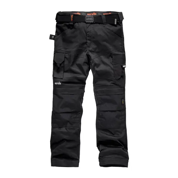 Scruffs Pro Flex Pantalon de travail - Noir, 28R, Renforcé