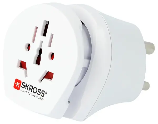 SKROSS Combo World to India Travel Adaptor, 250V, 5A