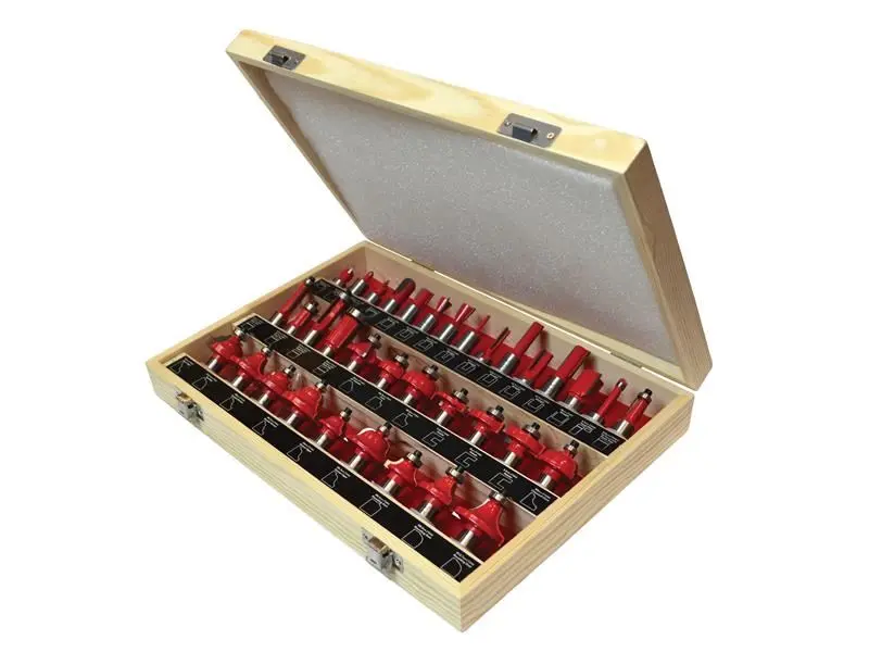 Faithfull 35-Piece 1/2in TCT Router Bit Set with Storage Case