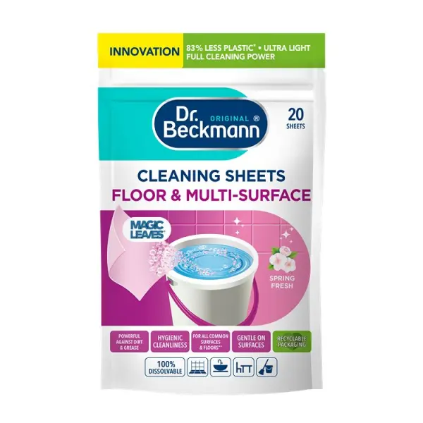 Dr Beckmann Boden- & Multiflächen-Reinigungstücher Frühling, 20 Stück