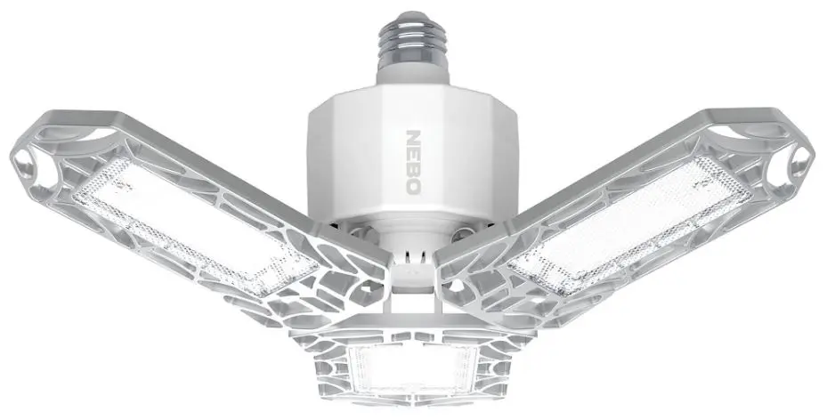 NEBO SPORTS 6000 Lumen LED Garagelamp, Instelbare Panelen