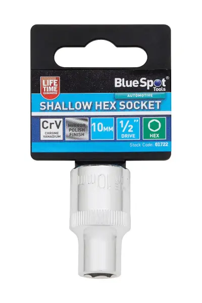 Blue Spot Tools Soket Hex Renda 1/2 Inci Pemacu 10mm