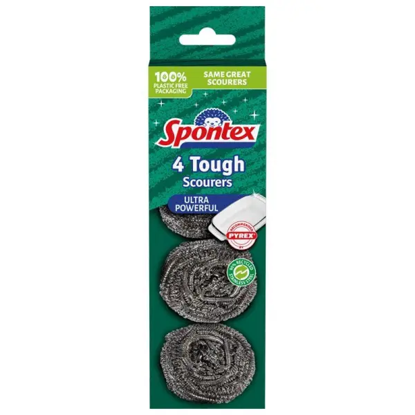 Spontex Tough Scourer, Pack of 4