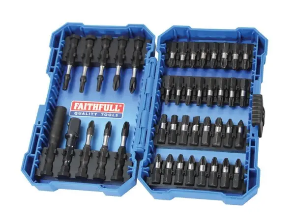 Faithfull 42ピース インパクトドライバービットセット 1/4インチ 六角軸