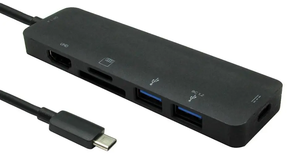 NEWLINK USB-C 6v1 adaptér s HDMI a čtečkou karet