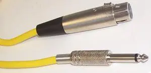 SOUNDLAB Cavo XLR 3 Pin a Jack Mono 6.35mm, 6m Giallo