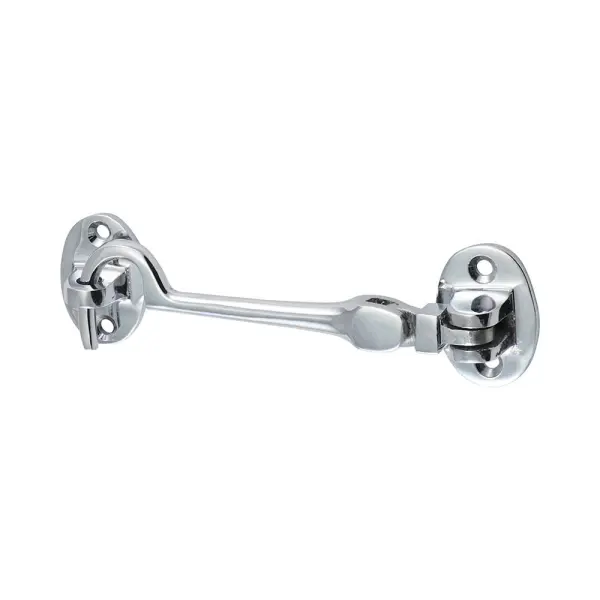 Timco Cabin Hook, 100mm, Polished Chrome - Brass