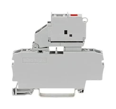 WAGO 2 Conductor 35mm DIN Rail Fuse Terminal Block, 250V 6.3A