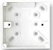MK 1 Gang White PVC Surface Back Box, Oval Push-Out