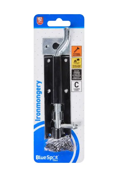 Blue Spot Tools 150毫米黑色粉末涂层天棚螺栓