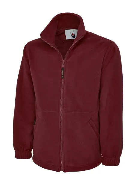 Uneek Unisex Classic Full Zip Micro Fleece Jacket - Maroon - Size M