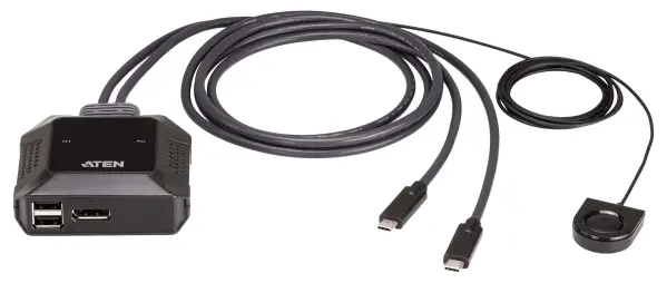 ATEN Technology 2 Port 4K UHD 60Hz DisplayPort USB-C KVM Switch
