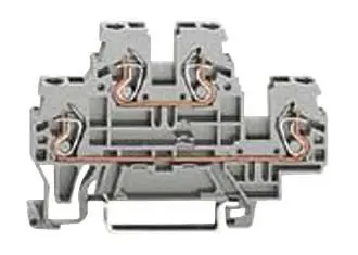 WAGO Double Deck Through Terminal Block, 4-Conductor, 35mm DIN Rail, 24A