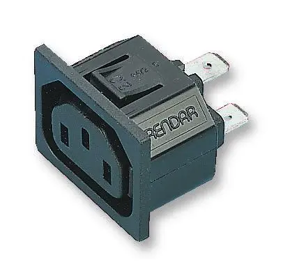 SCHURTER Tomada IEC C13 Snap-In, 10A, Ligação Rápida