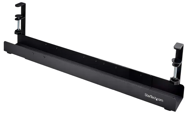 STARTECH - Adjustable Under Desk Cable Management Tray - Black