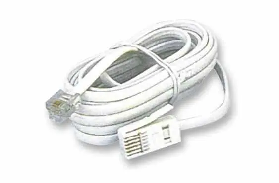 PRO SIGNAL BT431A RJ11 naar BT Plug Crossover Telefoonkabel, 5m, Wit