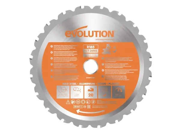Evolution Hoja de Sierra para Cortar en Inglete Multimaterial 185x20mm, 20D