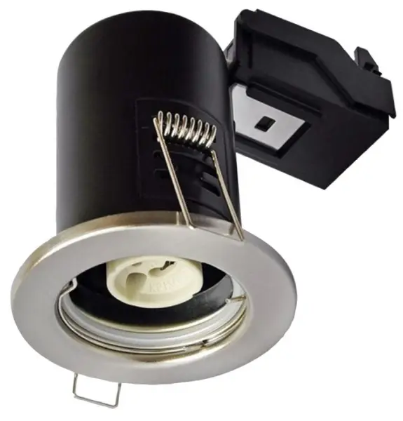 V-TAC Fire Rated GU10 Downlight, IP20, Satin Nickel