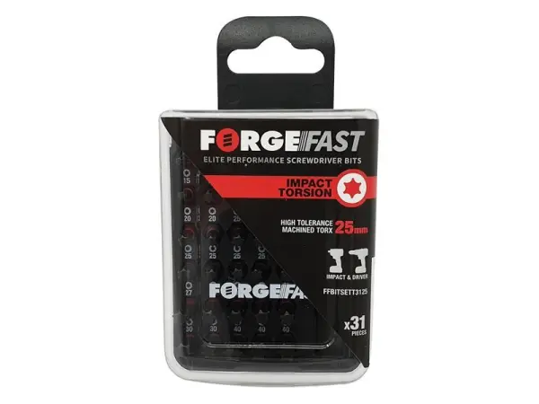 ForgeFix ForgeFast TORX® 兼容衝擊批頭套裝 31件