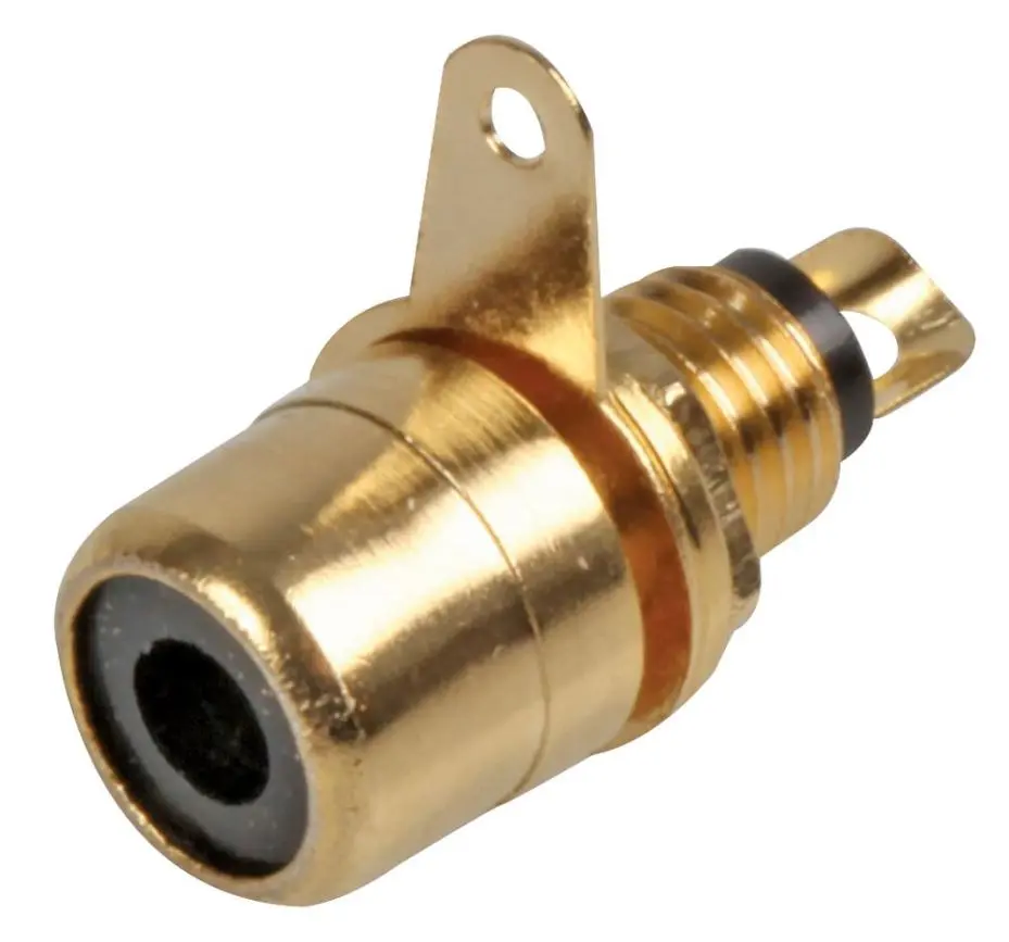 PRO SIGNAL RCA Phono Socket, Gold Plated, Black