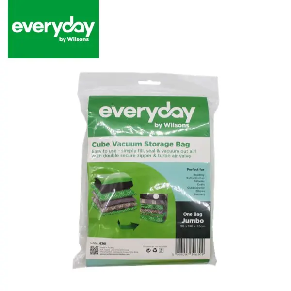 Everyday by Wilsons Cube Vacuum Storage Bag Jumbo 90 x 130 x 45cm