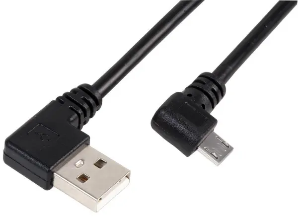 PRO SIGNAL Micro USB Cable with Right Angle Connector, 1m
