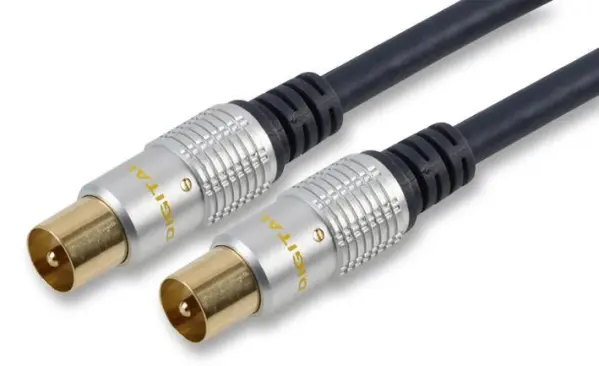 PRO SIGNAL Cabo Coaxial Macho-Macho, 2m, Preto