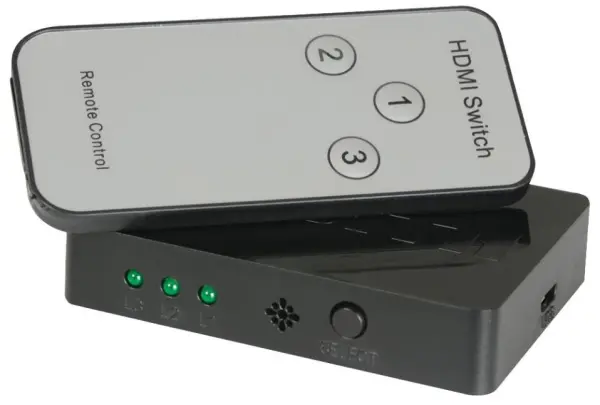 AV:LINK 3-Way HDMI Switch, 1080p Full HD & 3D