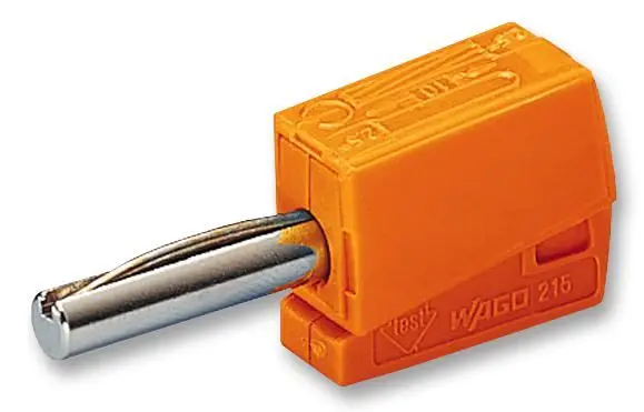 WAGO 4mm 바나나 플러그 (케이지 클램프), 28-14AWG, 오렌지