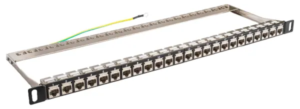 TUK 24 Port 0.5U Cat6A STP Keystone Coupler Panel