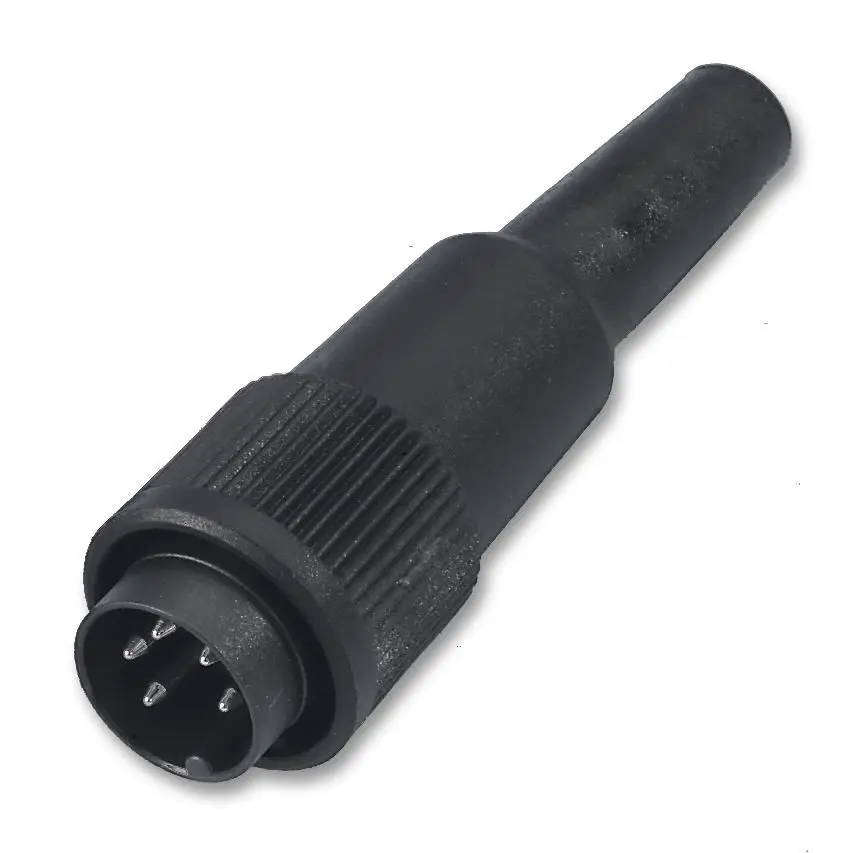 BINDER Connettore Maschio Circolare Serie 678, 7 Vie, Contatti in Ottone Argent