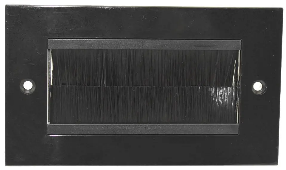 PRO SIGNAL Placa de Pasar Cables 2-Gang, Negro, 86x120mm