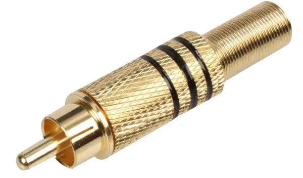 PRO SIGNAL תקע RCA זהב, שחור, 3.2 מ״מ