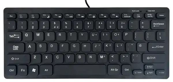 ACCURATUS - Super Slim Mini USB Wired Keyboard - Black