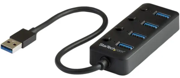 STARTECH 4 Port USB 3.0 Rozbočovač s Individuálními Vypínači