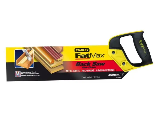 STANLEY FatMax Scie à tenon 360mm, 11 dents par pouce