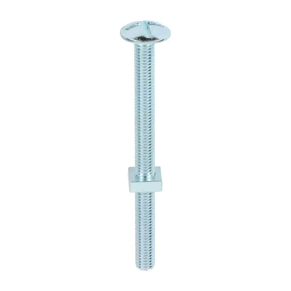 Timco Roofing Bolts with Square Nuts, M8 x 100mm, Zinc (50 Pack)