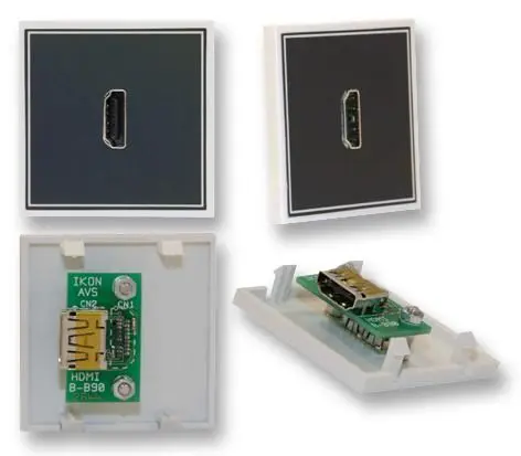 IKON Módulo HDMI 50mm com Adaptador de 90°