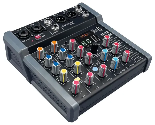Citronic 2 Mono & 2 Stereo Compact Mixer with DSP & Bluetooth