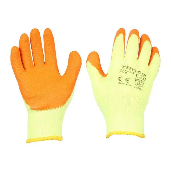 Timco Guantes Eco-Grip, Revestimiento de Látex Crinkle, Polialgodón, Talla M (L