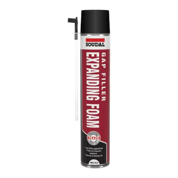 Soudal B3 Gap Filler Expanding Foam Hand Held, Champagne 750ml
