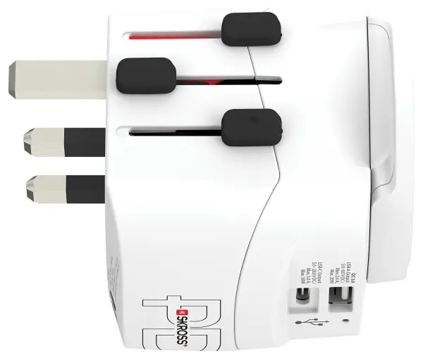 SKROSS - PRO Light PD Travel Adaptor with USB, 1x USB A, 1x USB C - 30W
