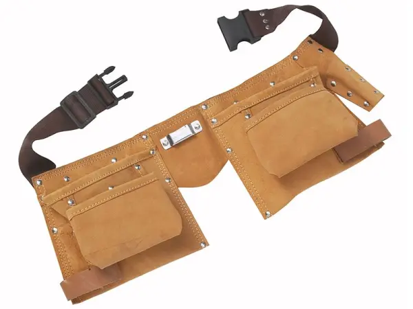 BlueSpot Double Leather Tool Pouch with Adjustable Belt