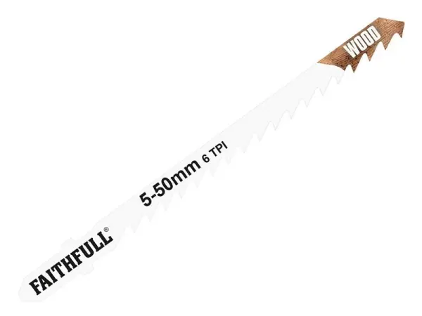 Faithfull Hojas de Sierra de Calar T244D para Madera, Acero al Carbono, Pack de