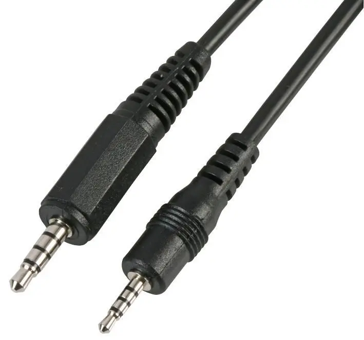 Pro Signal 3.5mm to 2.5mm 4 Pole Jack Lead, 1.8m Black