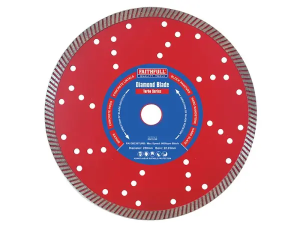Faithfull Turbo Cut Diamond Blade 230mm x 22.2mm