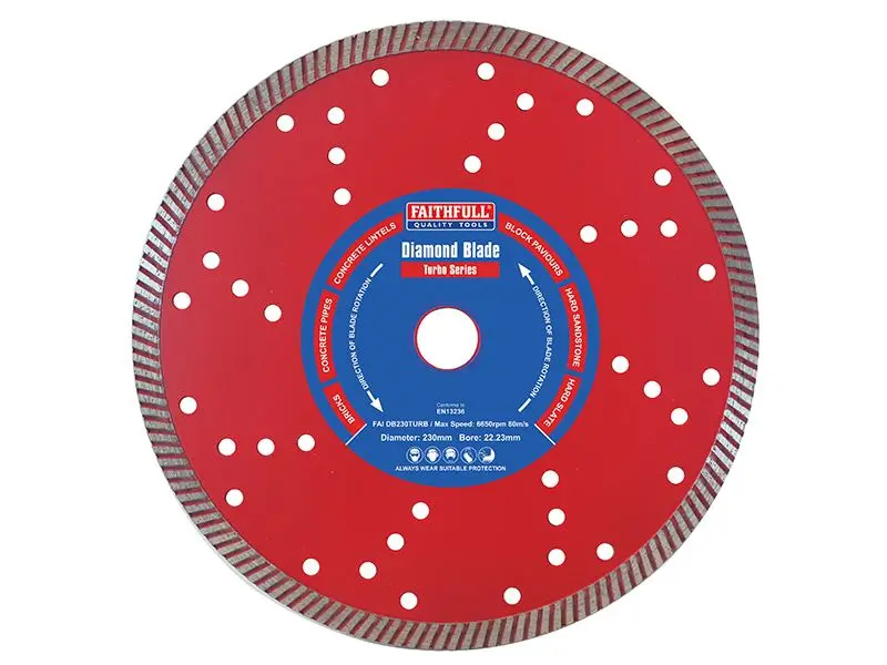 Faithfull Turbo Cut Diamond Blade 230mm x 22.2mm
