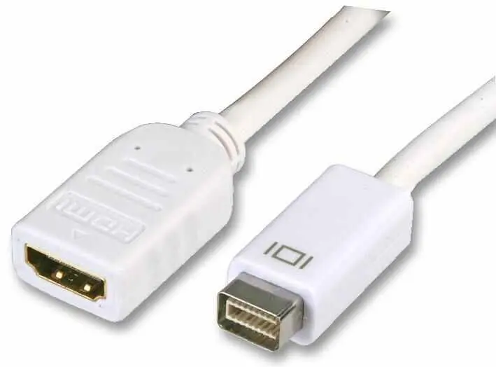 Pro Signal Adaptador Mini DVI Macho para HDMI Fêmea, 30cm